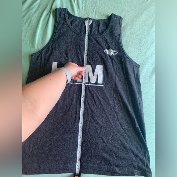 Port & Company Core Cotton I AM men’s tank top dark gray size M - Picture 6 of 7